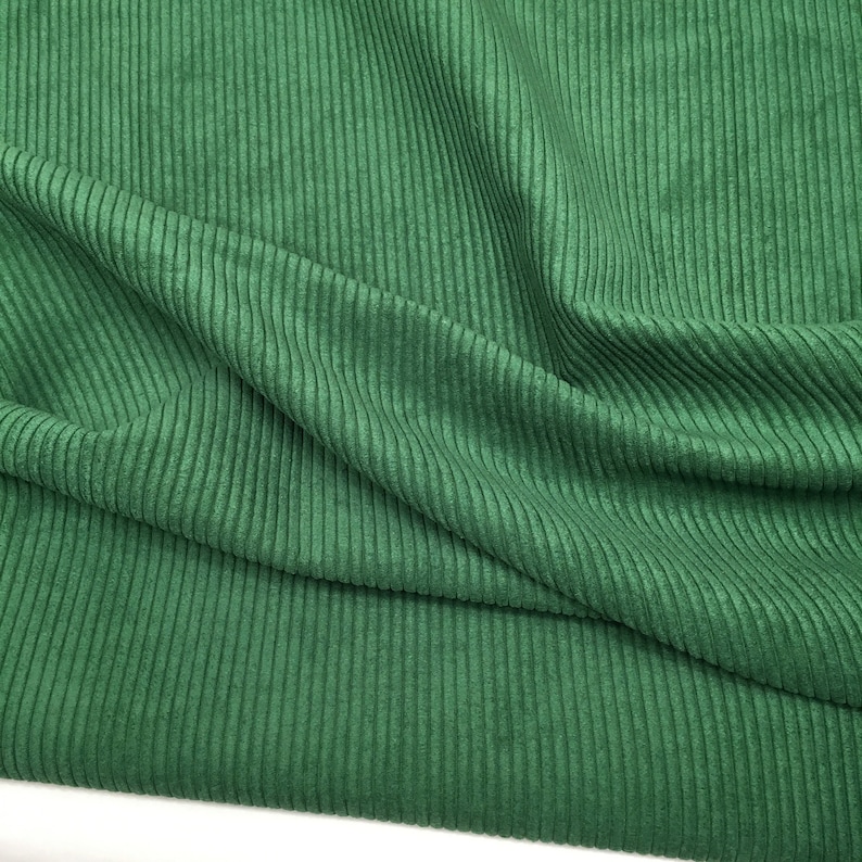 Green Corduroy Upholstery Fabric Wide Wale Velvet Bohemian - Etsy