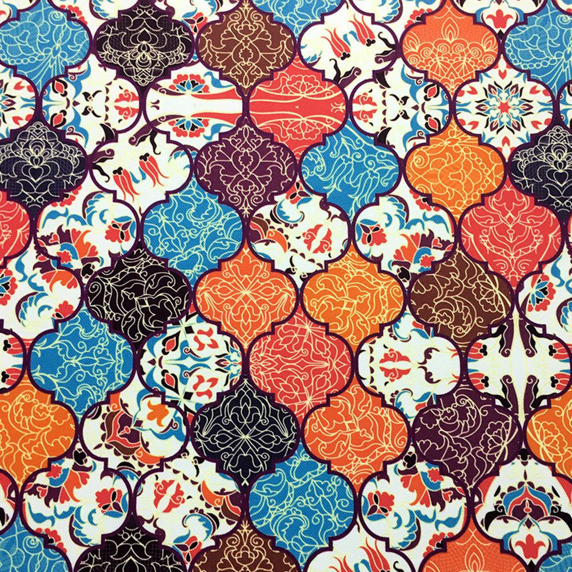 Moroccan Upholstery Fabric by the Yard Oriental Encaustic Etsy