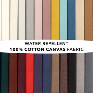 Cotton Canvas Fabrics Water Repellent 100% Cotton Solid Heavy Natural Canvas Indoor Outdoor Fabric by the Yard Bag Decor Furnishing Material