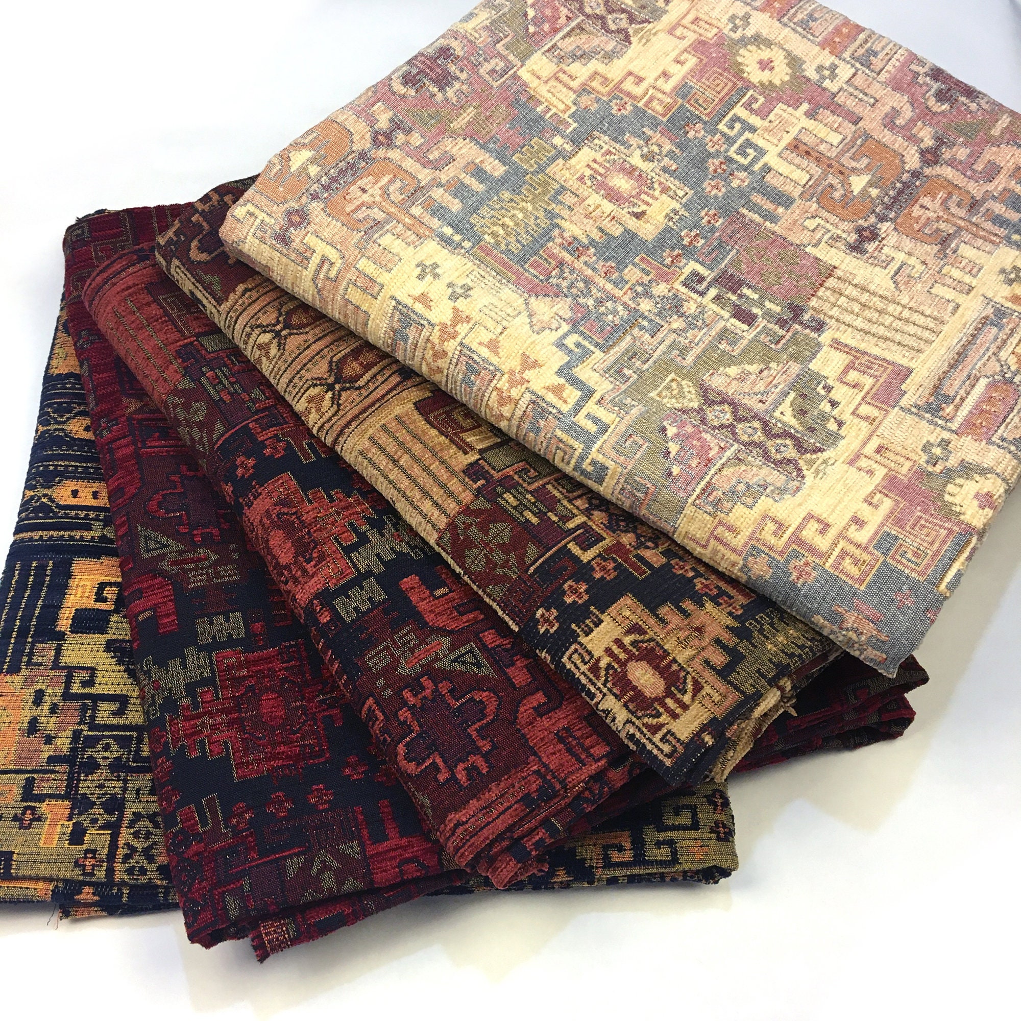 Turkish Kilim Upholstery Fabrics by the Yard Tribal Boho Etsy