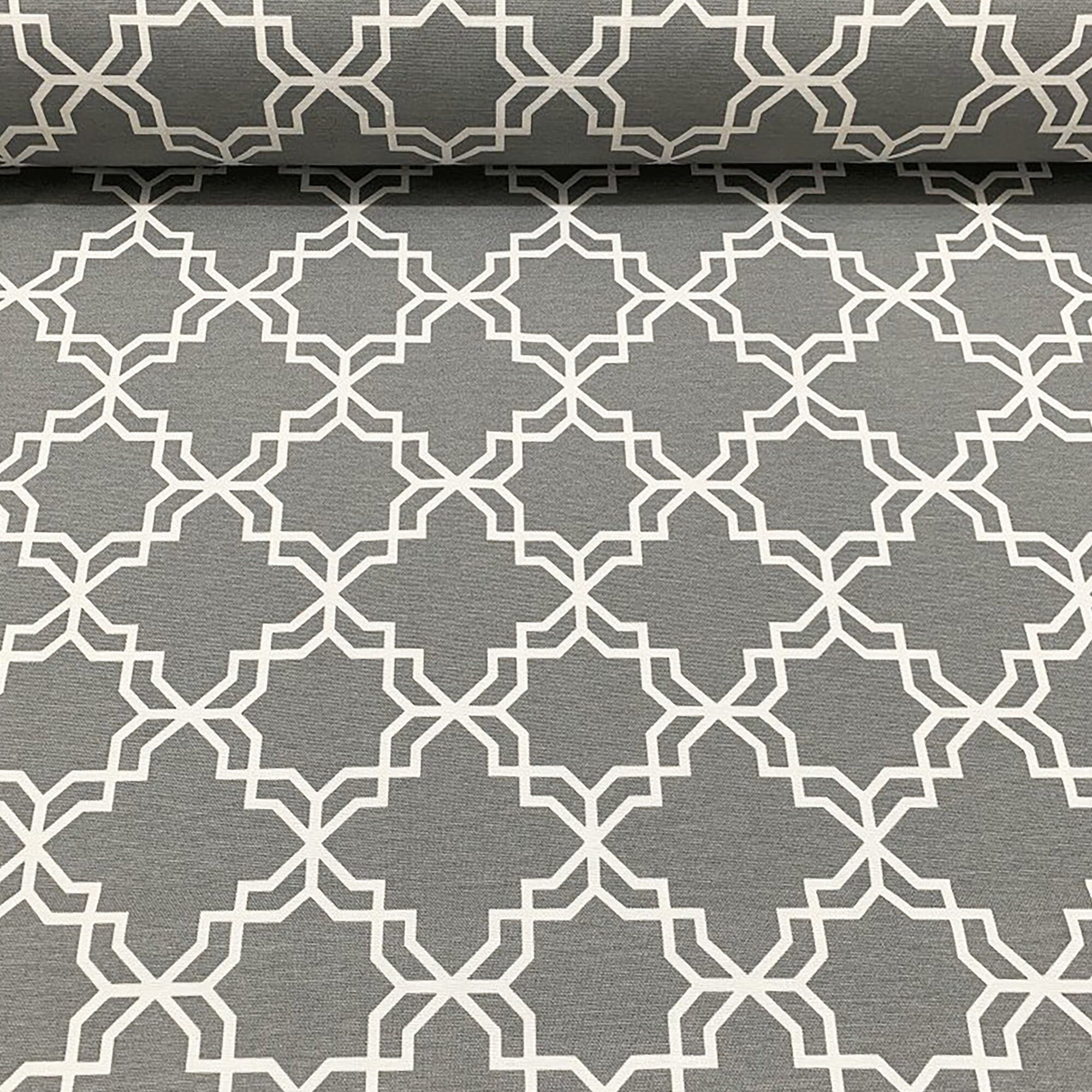 モロッコの室内装飾用生地、オリエンタルな四つ葉の防水コットン