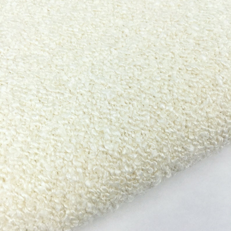 Boucle Upholstery Fabric by the Yard Faux Sheepskin Puffy Etsy