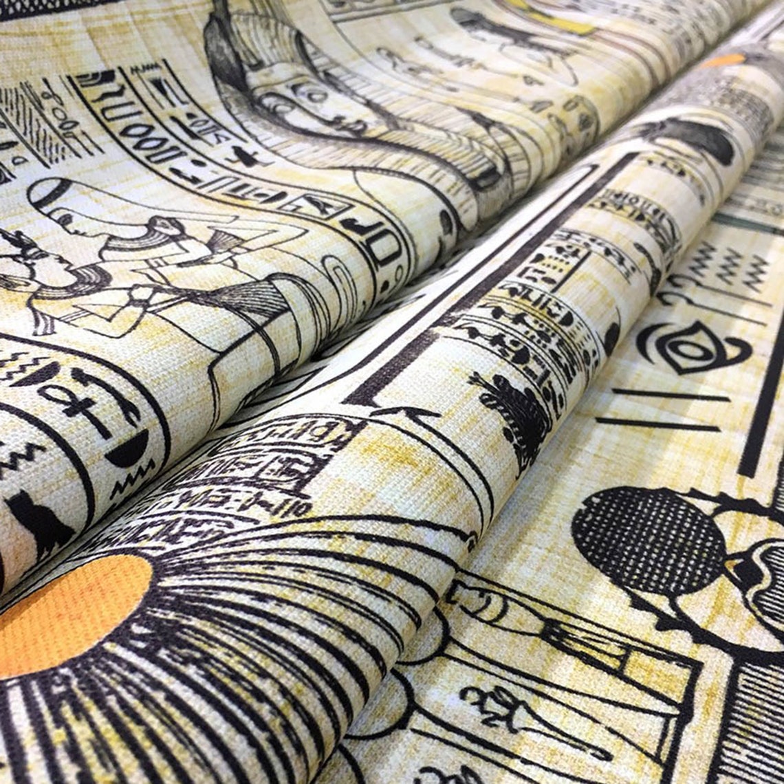 Ancient Egypt Upholstery Fabric by the Yard Historical Etsy
