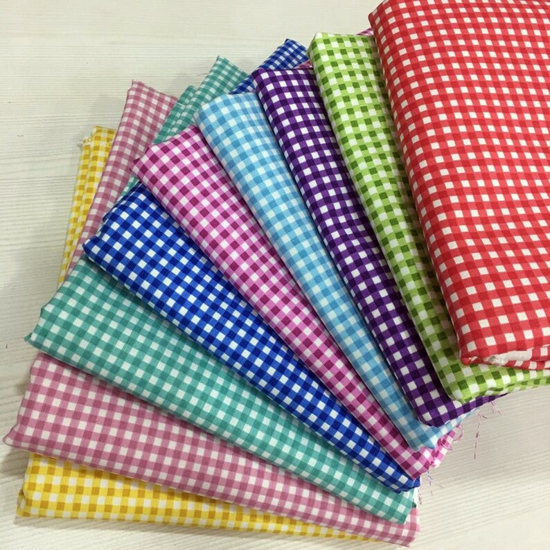 Gingham Check Fabrics by the Yard 1/4 inch Squares Waterproof Etsy