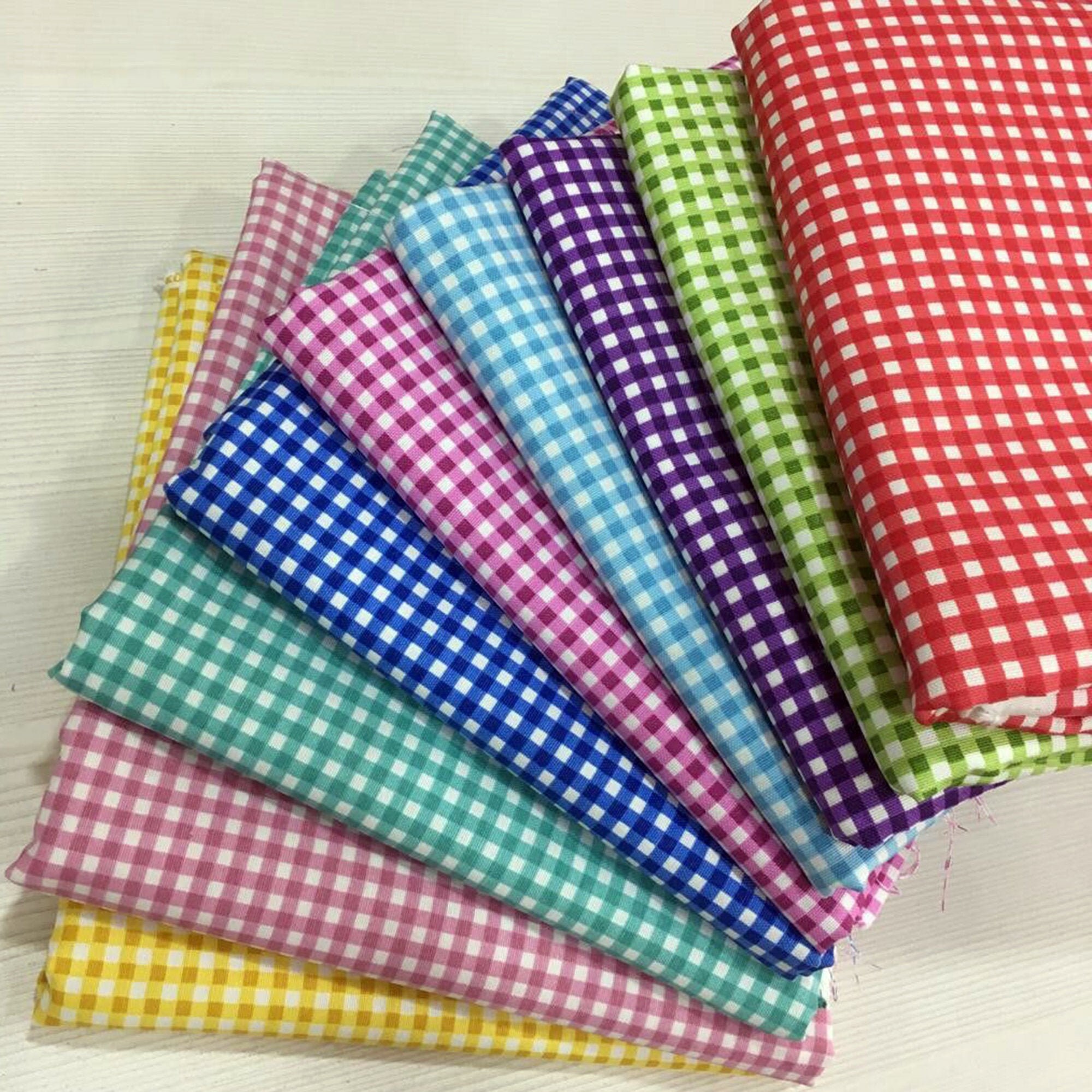 Gingham Check Fabrics Water Resistant Cotton Canvas Outdoor Etsy