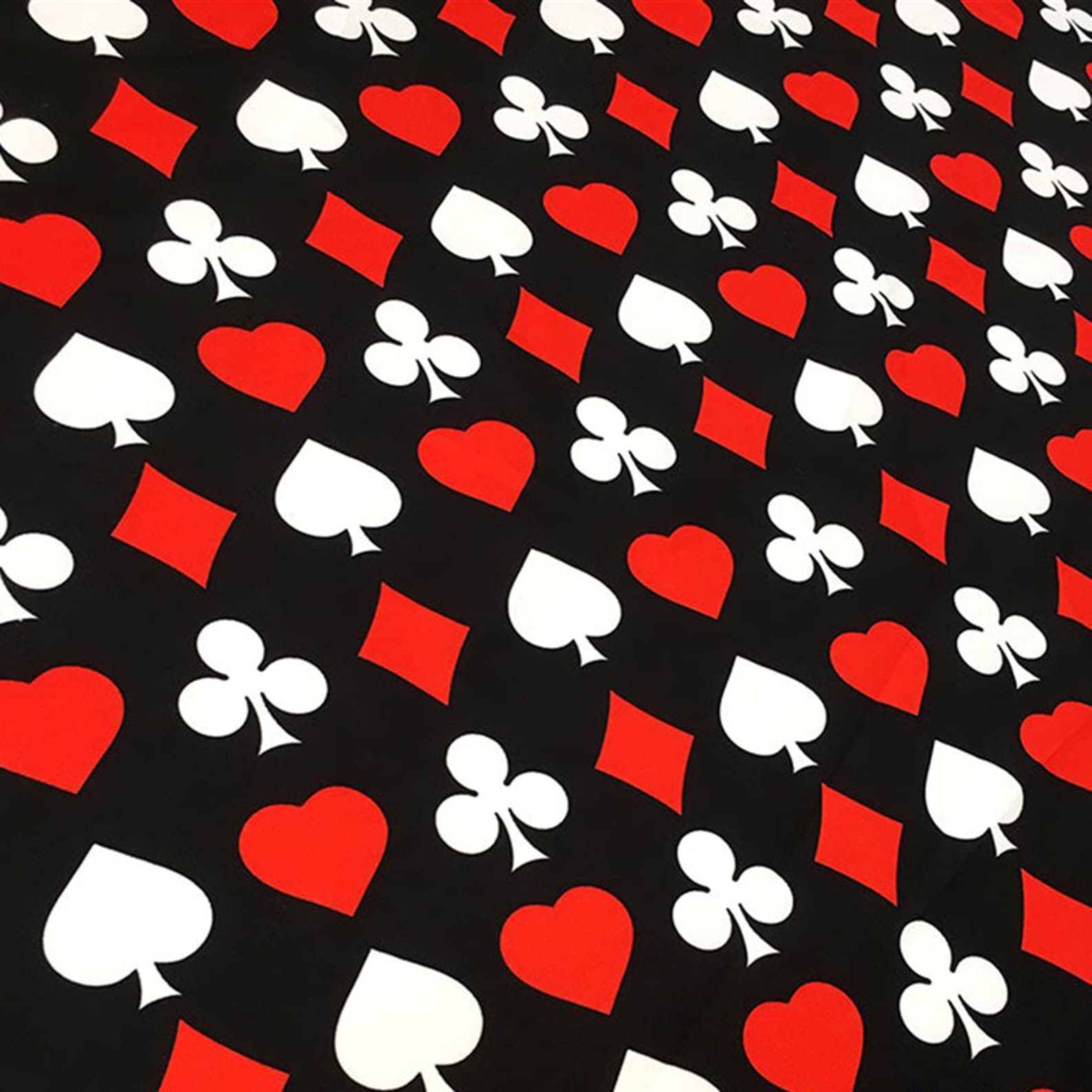 Playing Cards Fabric by the Yard Black Poker Gambling Game Etsy