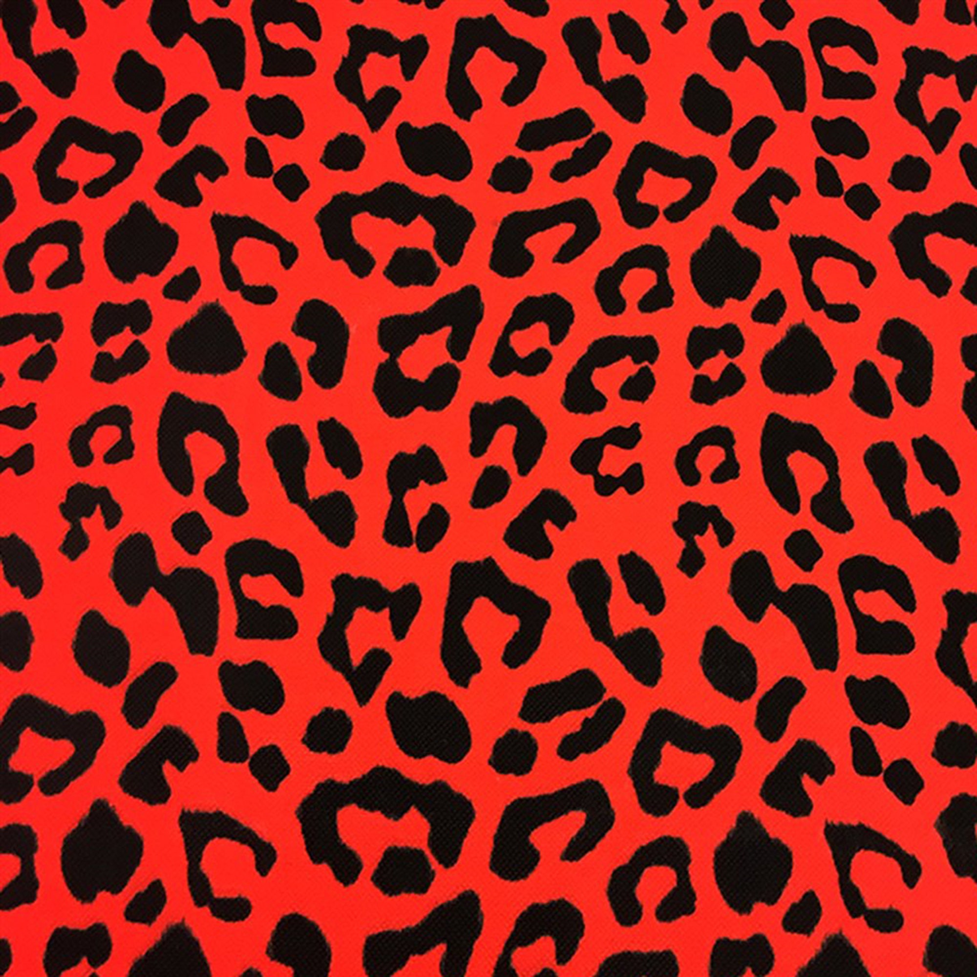 Red Leopard Fabric by the Yard, Black & Red Cheetah Animal Print Fabric,  Decorative Canvas Home Decor Upholstery Fabric for Chair Sofa Bench 