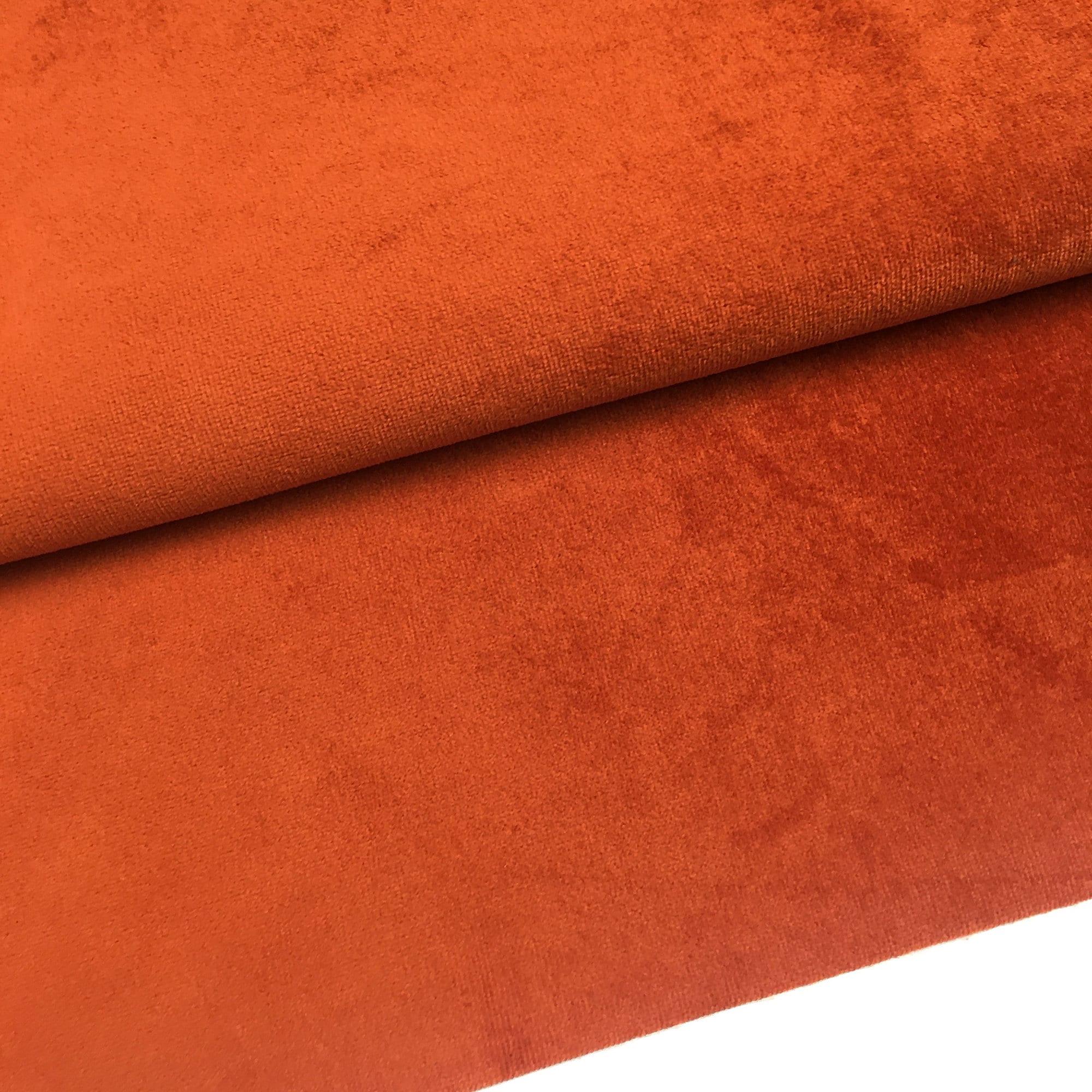 Orange Velvet Upholstery Fabric by the Yard Burnt Orange | Etsy