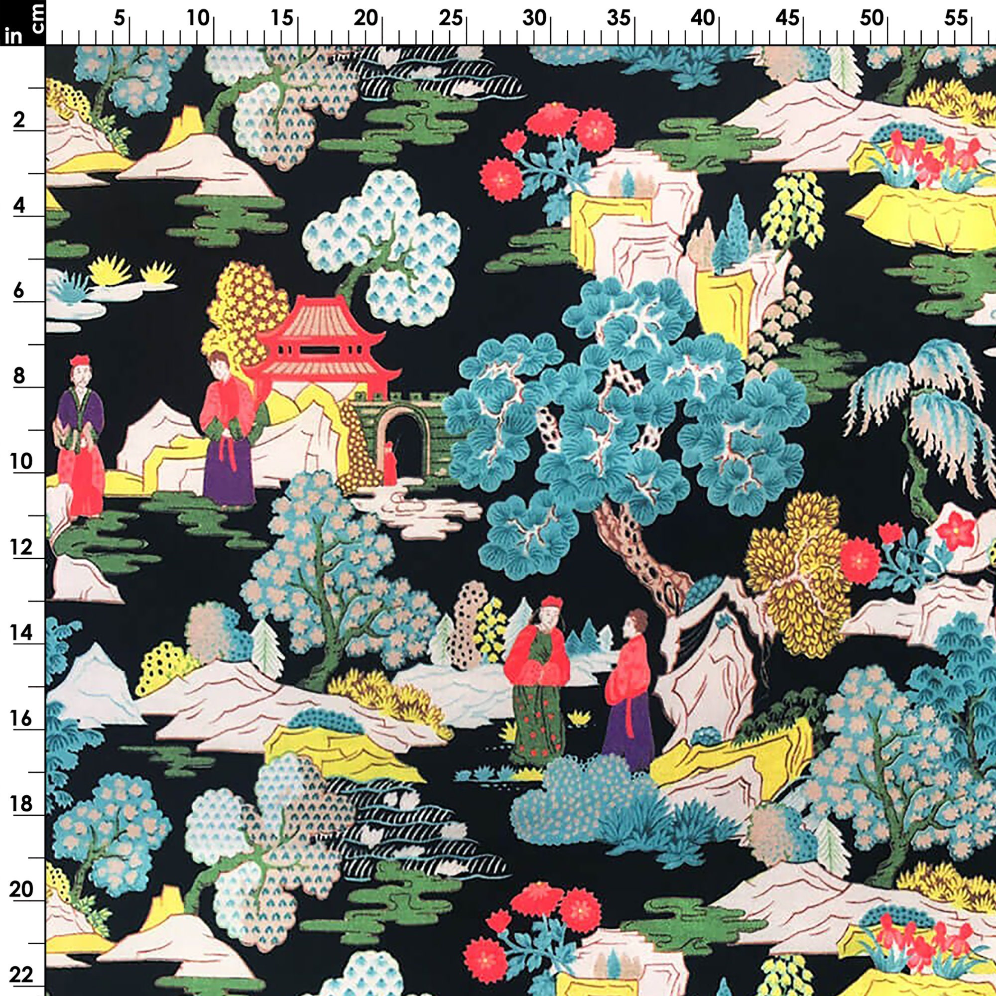 Japanese Upholstery Fabric by the Yard Japanese Garden Etsy