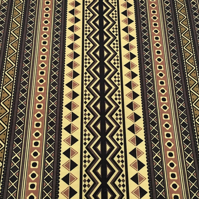 Tribal African Mudcloth Print Fabric by the Yard Boho Etsy