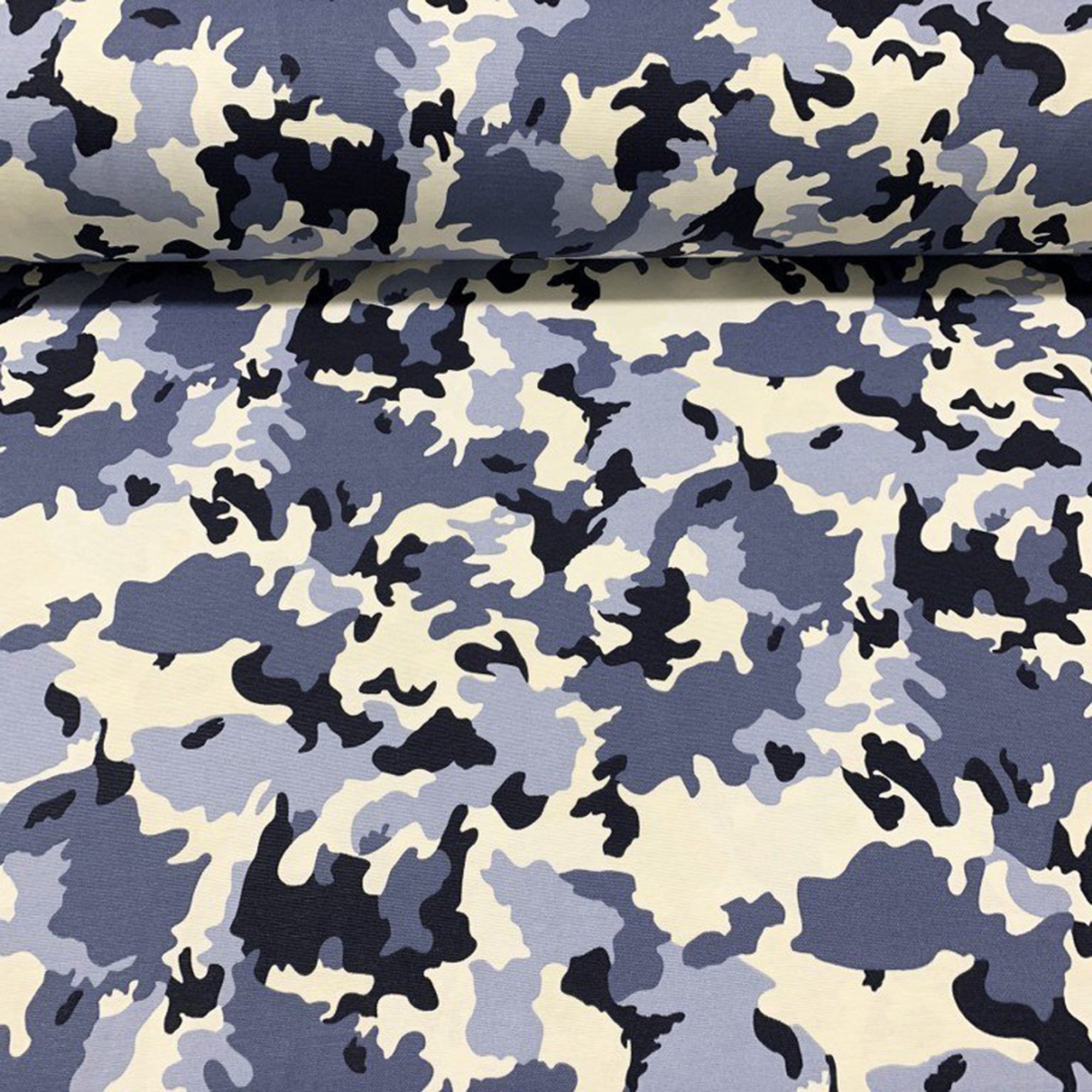 Blue Camo Canvas Fabric Water Resistant Outdoor Fabric Army Etsy