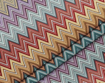 Zig Zag Chevron Upholstery Fabric Colorful Geometric Print Material Decorative Curtain Cushion Furniture Chair Sofa Fabric by the Yard