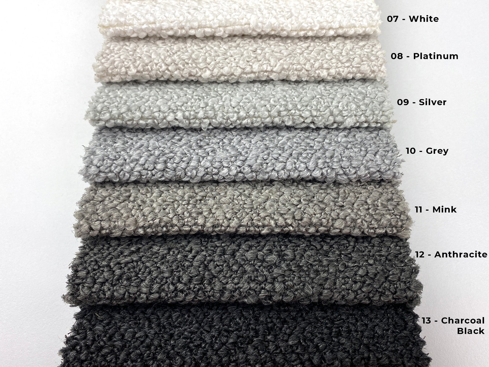 Boucle Upholstery Fabrics 37 Colors Ultra Heavy Bouclé Etsy