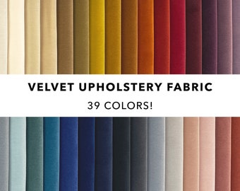 Velvet Upholstery Fabric Luxury Matte Plain Velvet Material 39 Colors Heavy Duty Furniture Curtain Headboard Chair Sofa Fabric by the Yard