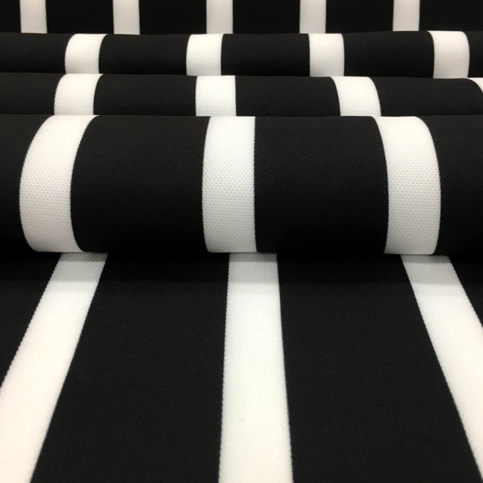 Chalk Striped Upholstery Fabric by the Yard Black and White | Etsy