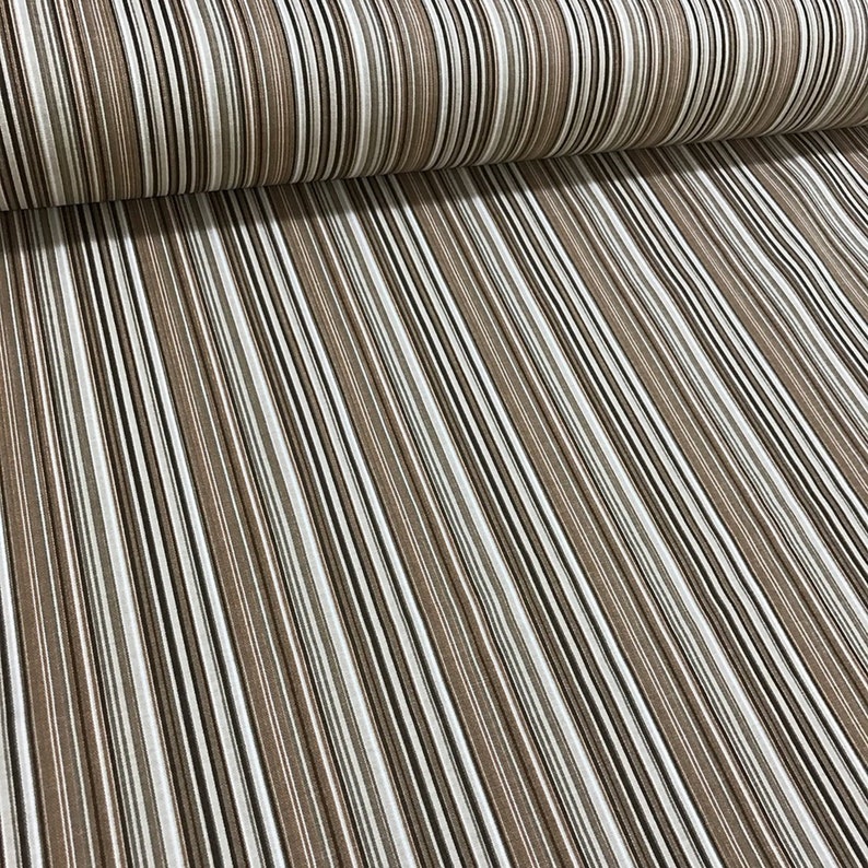 Striped Canvas Fabrics by the Yard Waterproof Cotton Outdoor Etsy