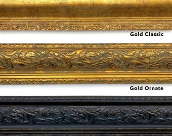 TV Frames for Samsung The Frame, Gilded Gold Black Ornate Bezel Frame, Custom Hisense Canvas TCL TV Cover, 32, 43, 50, 55, 65, 75, 85 inch