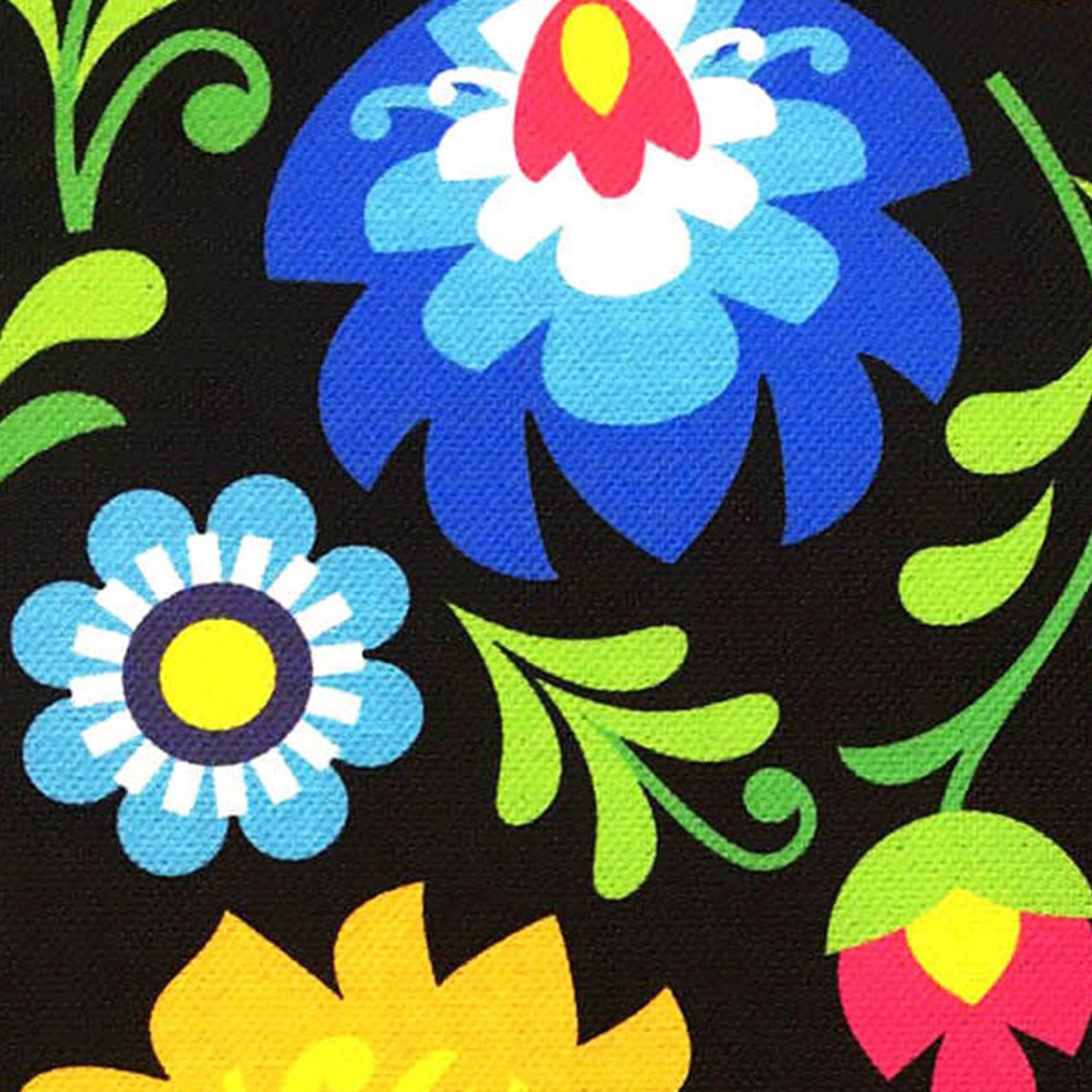 Polish Folk Art Floral Upholstery Fabric Abstract Boho Ethnic Etsy
