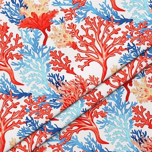 Koraalrif Bekledingsstof Kust Nautisch Oceaan Zee Printmateriaal Woondecoratie Gordijn Meubels Tapijt Stoel Sofa Stof op maat gesneden