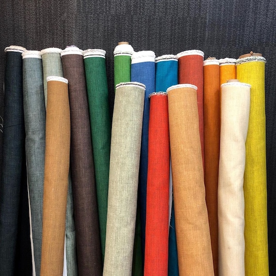 Plain color cotton linen fabric/kain diy cotton linen cloth