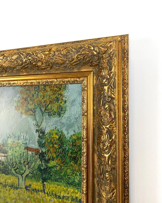 Gold TV Frame for Samsung The Frame, Gold Ornate Bezel Frame, Hisense Canvas TCL TV Cover for 32, 43, 50, 55, 65, 75, 85 inch