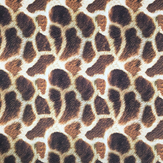 little giraffes in Teal Cute Knit Fabric Mauve & Brown Giraffes on Rayon Jersey