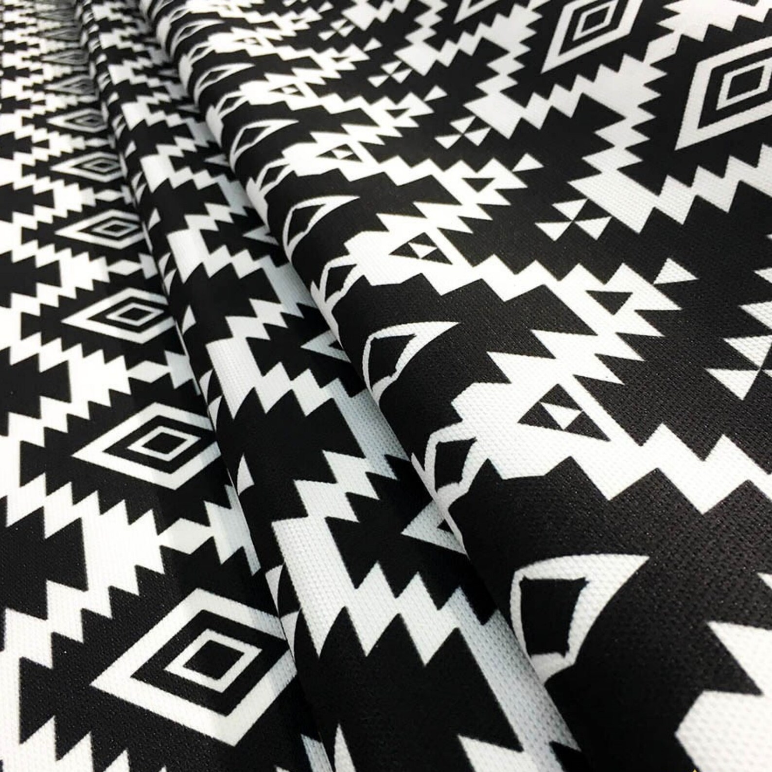 Southwestern Aztec Navajo Fabric by the Yard Black and White Etsy