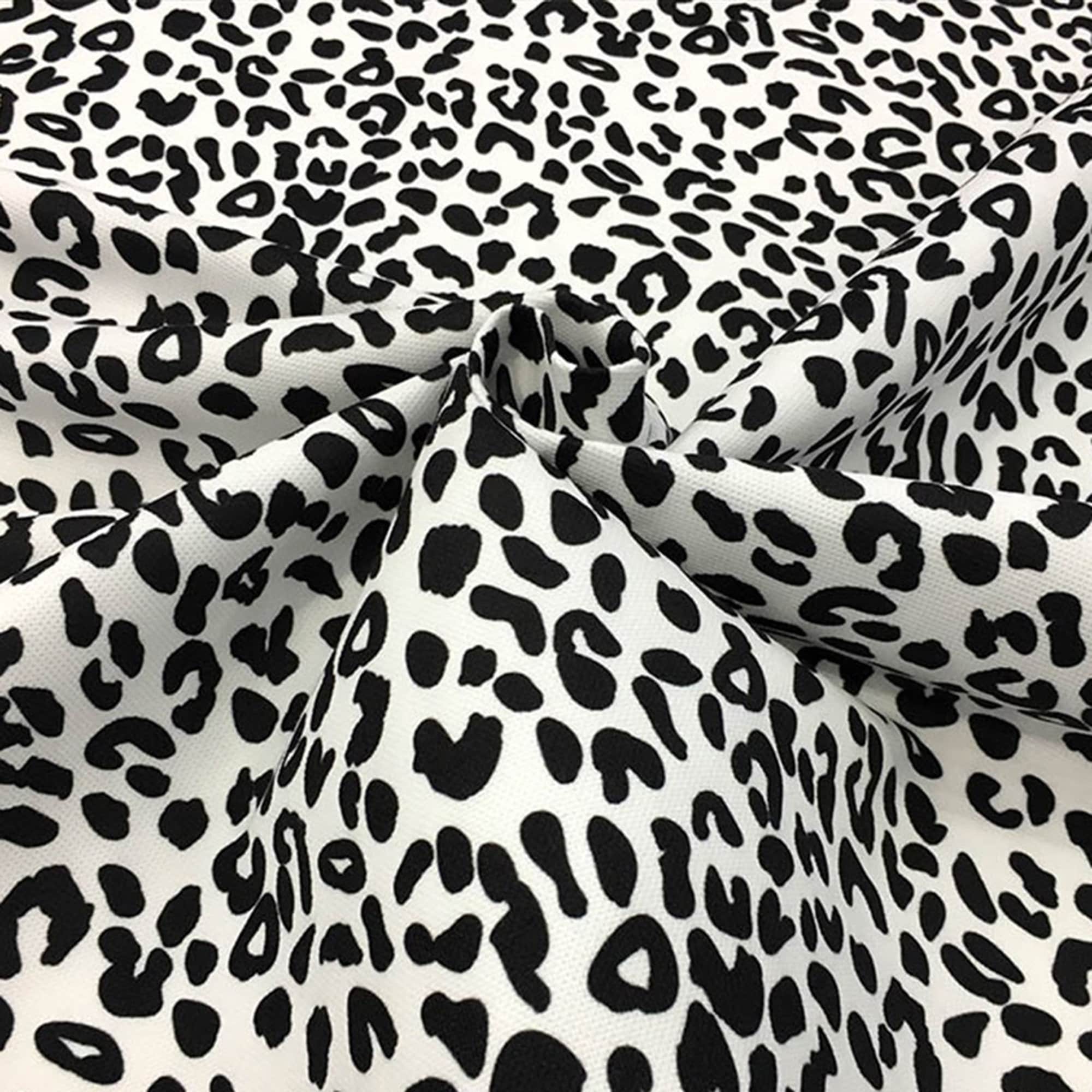 Black and White Leopard Fabric by the Yard Cheetah Animal Etsy Canada