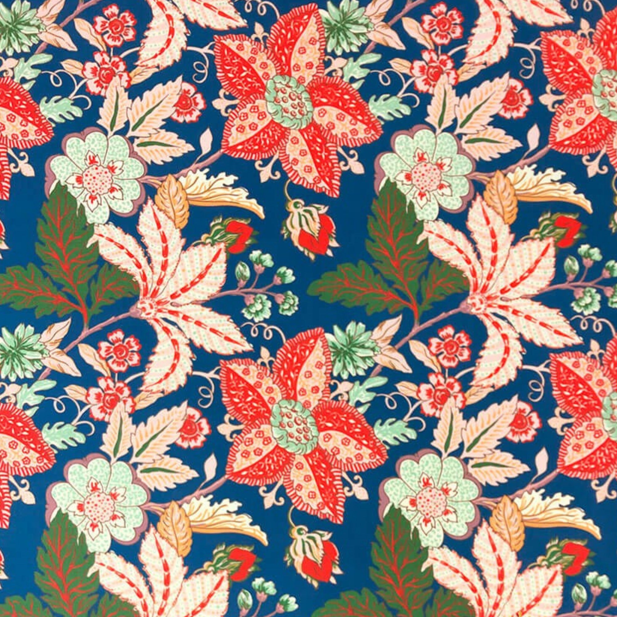 Colorful Boho Fabric by the Yard Retro Floral Upholstery 