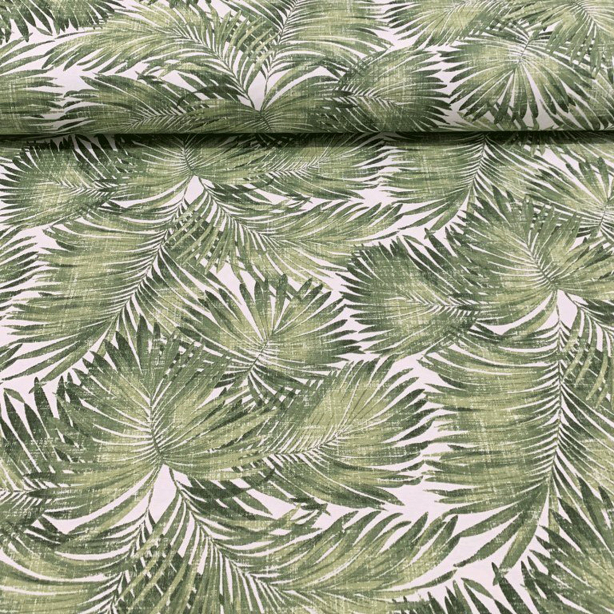 HomeBuy Vert Feuilles de Palmier Rideau de Tissu de Coton pour ameublement  ? Vert Tropical Feuille ? 140 cm de Large (Vendu au mètre) : :  Cuisine et Maison