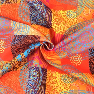 Indian Mandala Upholstery Fabric by the Yard Colorful Ethnic - Etsy
