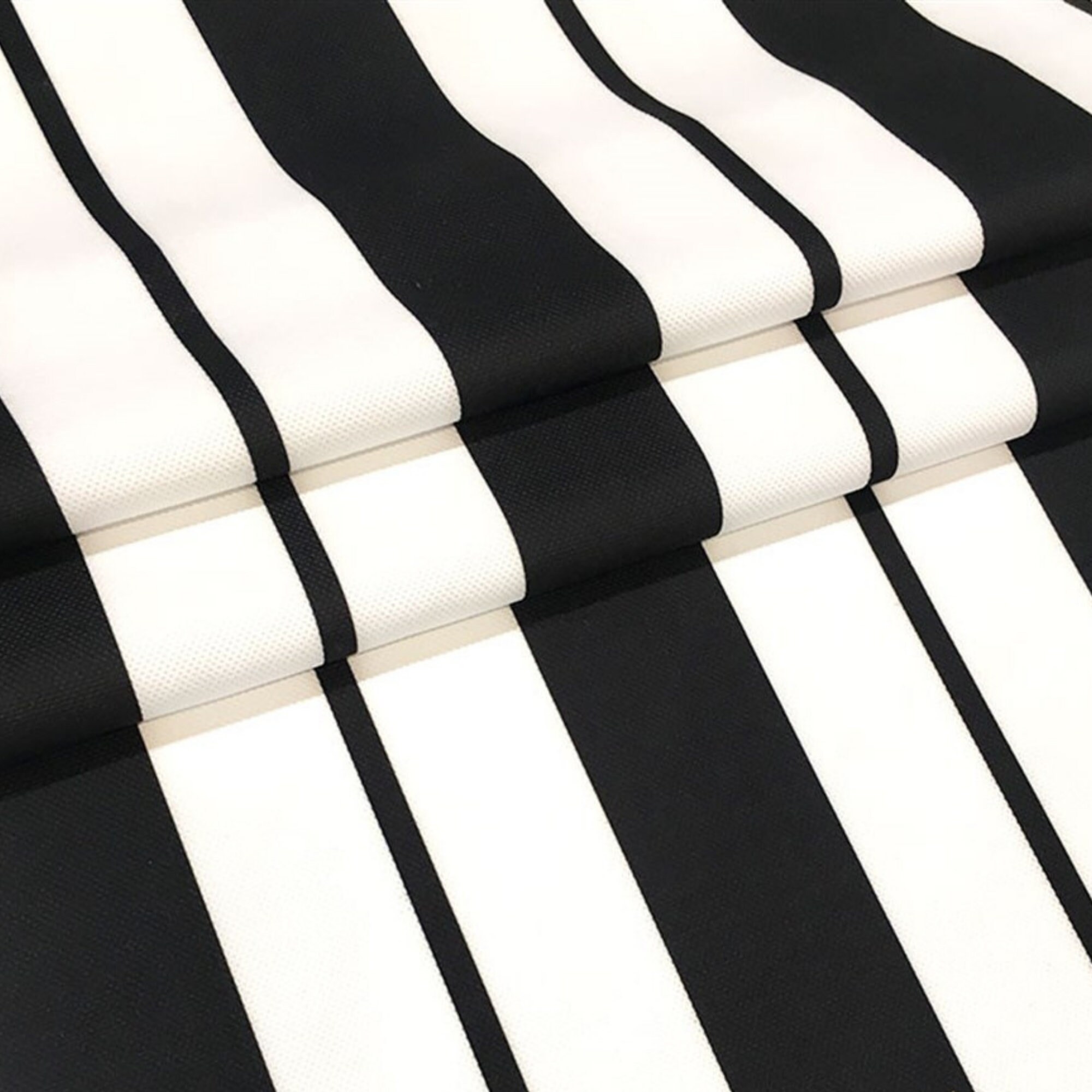 Black and White Striped Fabric by the Yard Thick Thin Etsy