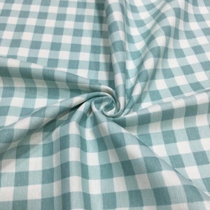 Gingham Check Fabrics by the Yard Square Plaid Water - Etsy