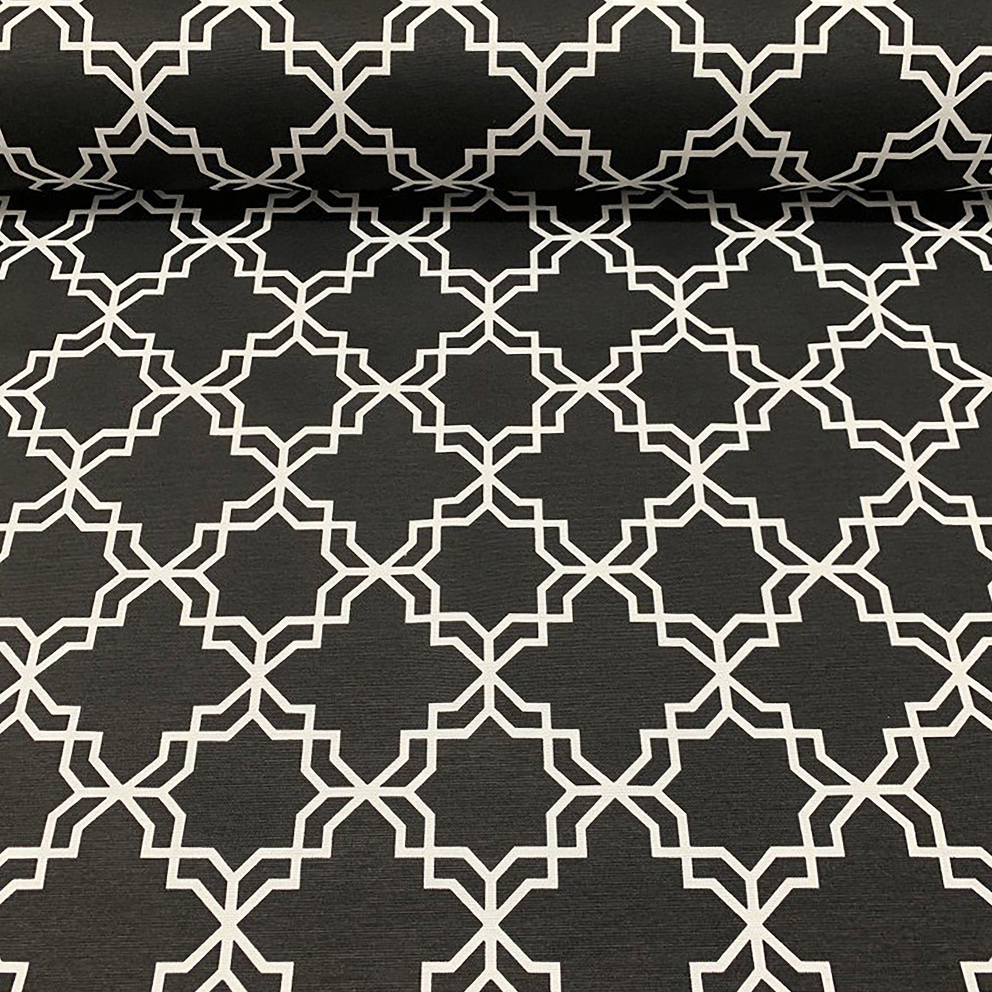 モロッコの室内装飾用生地、オリエンタルな四つ葉の防水コットン