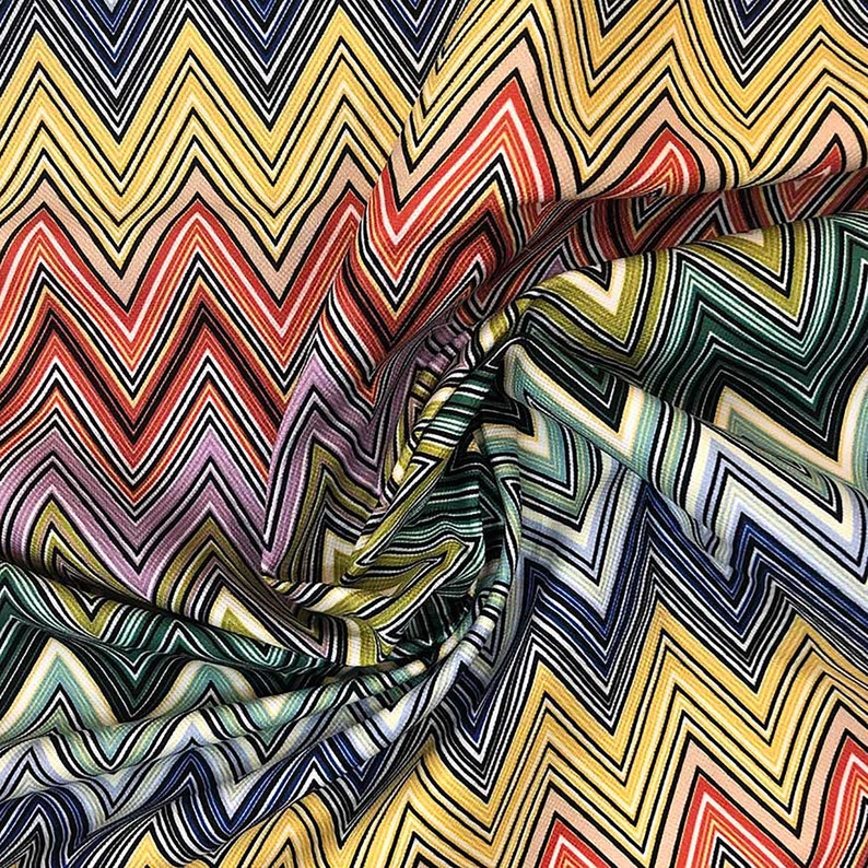 Modern Zigzag Chevron Upholstery Fabrics, Colorful Geometric Print Decorative Home Decor Furniture Chair Sofa Upholstery Fabric by the Yard image 4