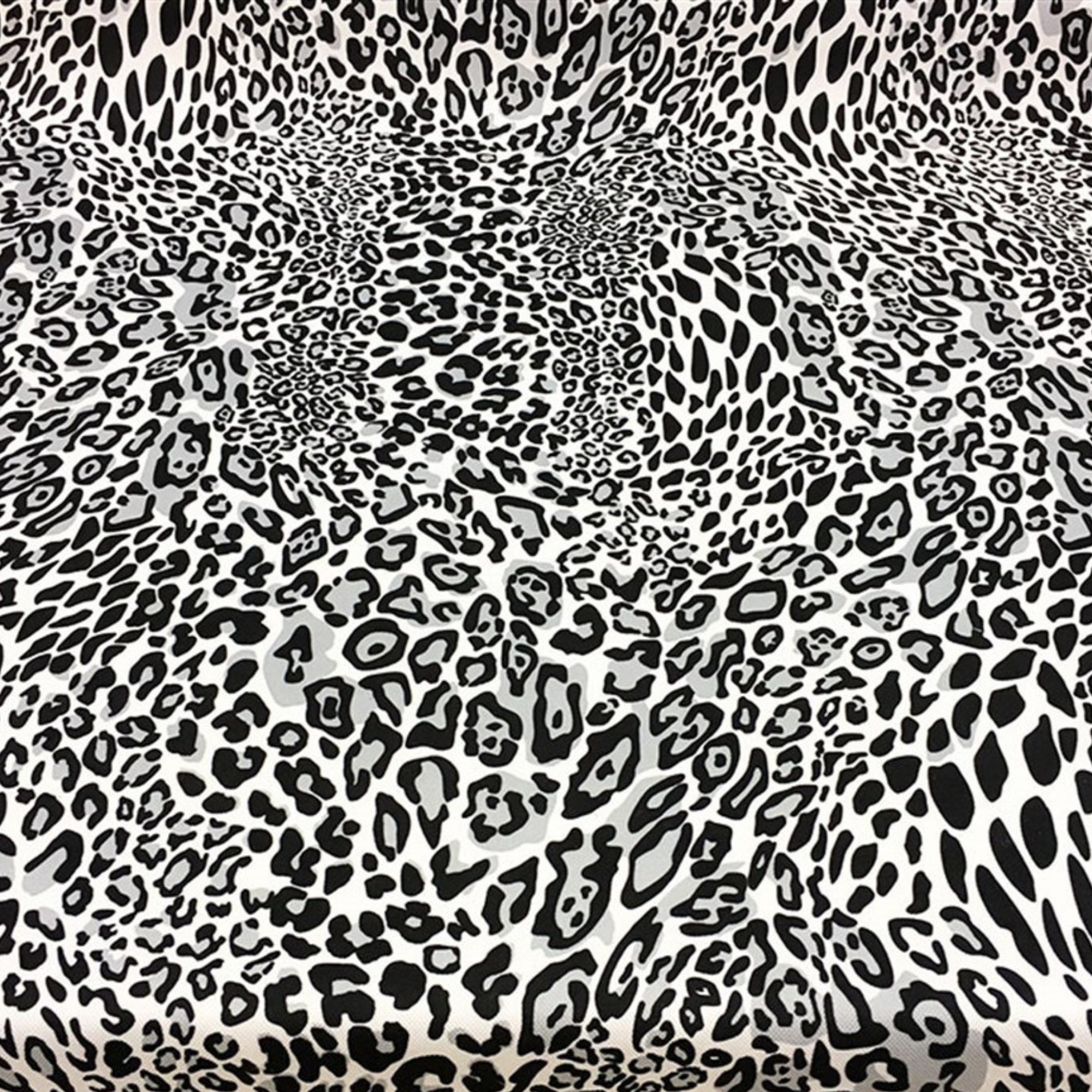 Leopard Print Fabric by the Yard Black White Grey Cheetah | Etsy