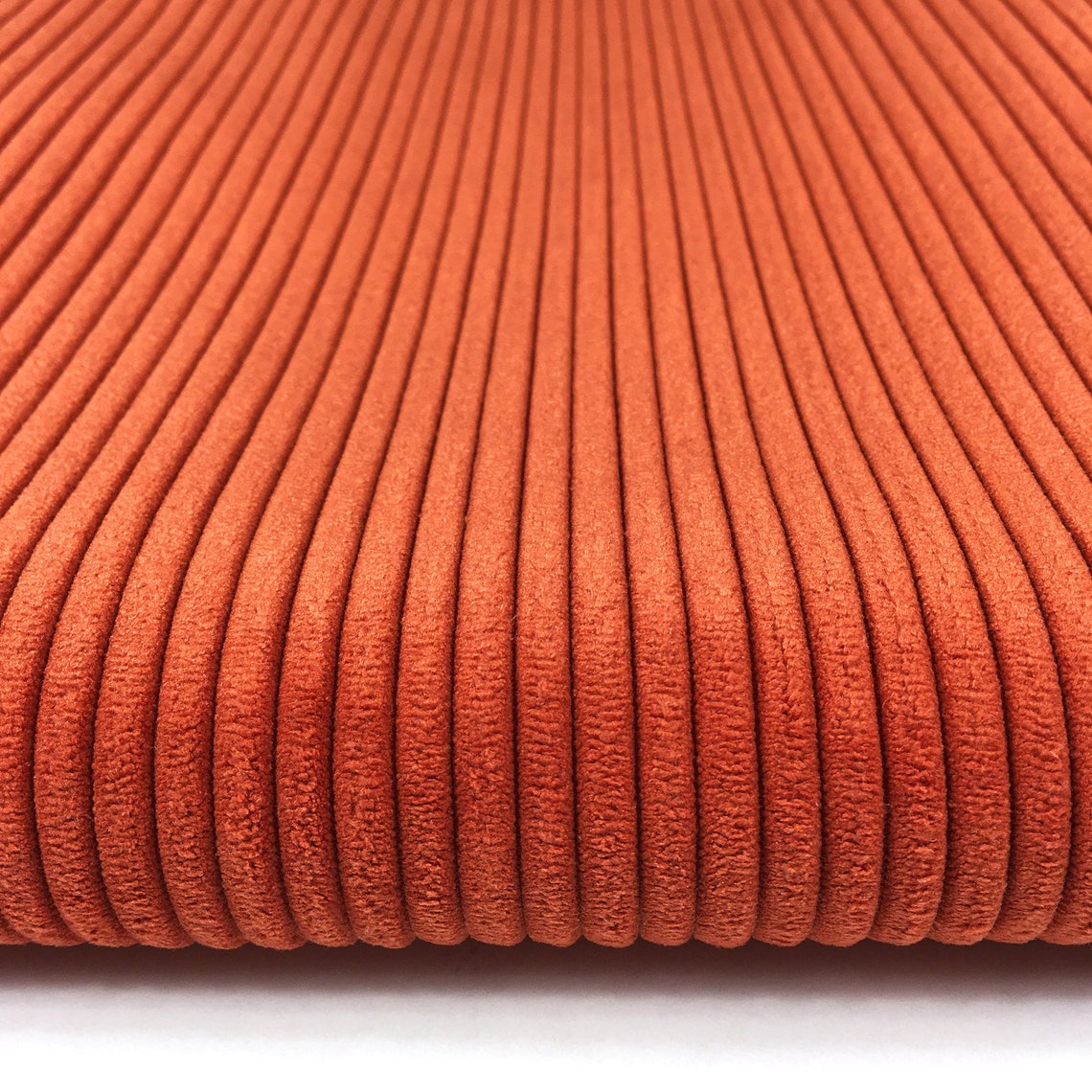 Corduroy Upholstery Fabric by the Yard Orange Wide Wale | Etsy