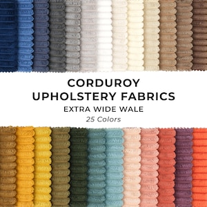 Corduroy Upholstery Fabric Wide 2.5 Wale Jumbo Cord Corduroy Velvet Material Boho Cozy Furniture Headboard Chair Sofa Fabric by the Yard