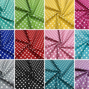 Polka Dot Canvas Fabrics Water Repellent Cotton Outdoor Fabric Home Decor Cushion Curtain Chair Sofa Furniture Upholstery Fabric by the Yard