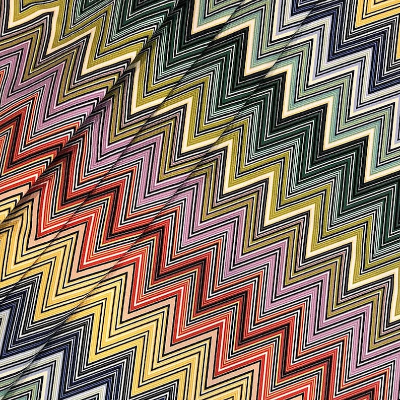 Modern Zigzag Chevron Upholstery Fabrics, Colorful Geometric Print Decorative Home Decor Furniture Chair Sofa Upholstery Fabric by the Yard image 2