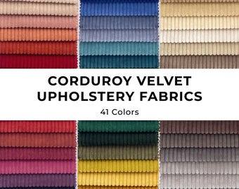 Cord Polsterstoff - 41 Farben, 4 Breitcord Samt Cord Material für Boho Home Decor, Stuhl & Sofa Möbelstoff Schüttgut