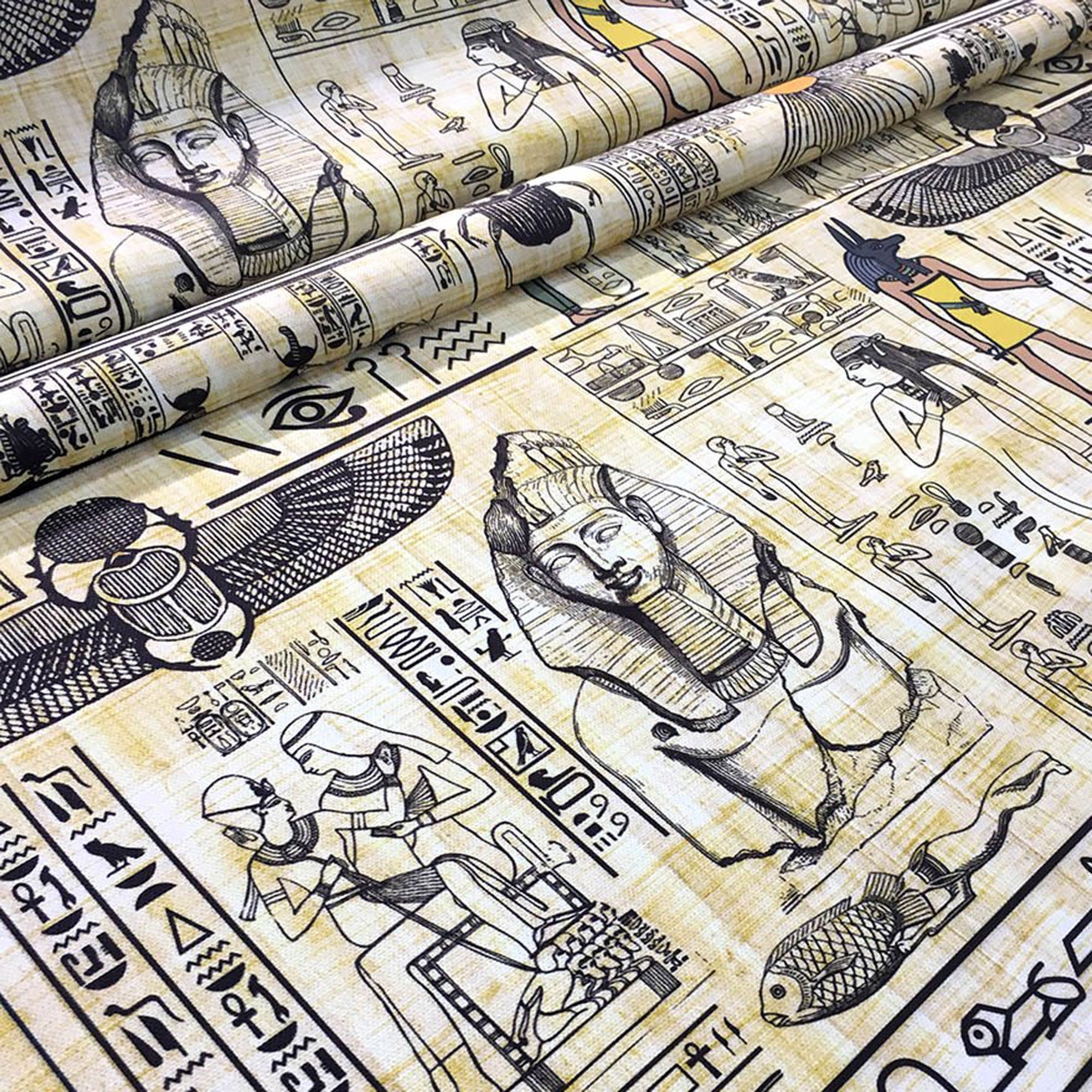 Ancient Egypt Upholstery Fabric by the Yard Historical Etsy