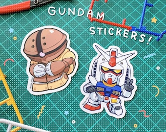 Gundam Stickers I RX-78-2 and Acguy