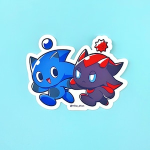 Pegatinas de Sonic Chao y Shadow Chao