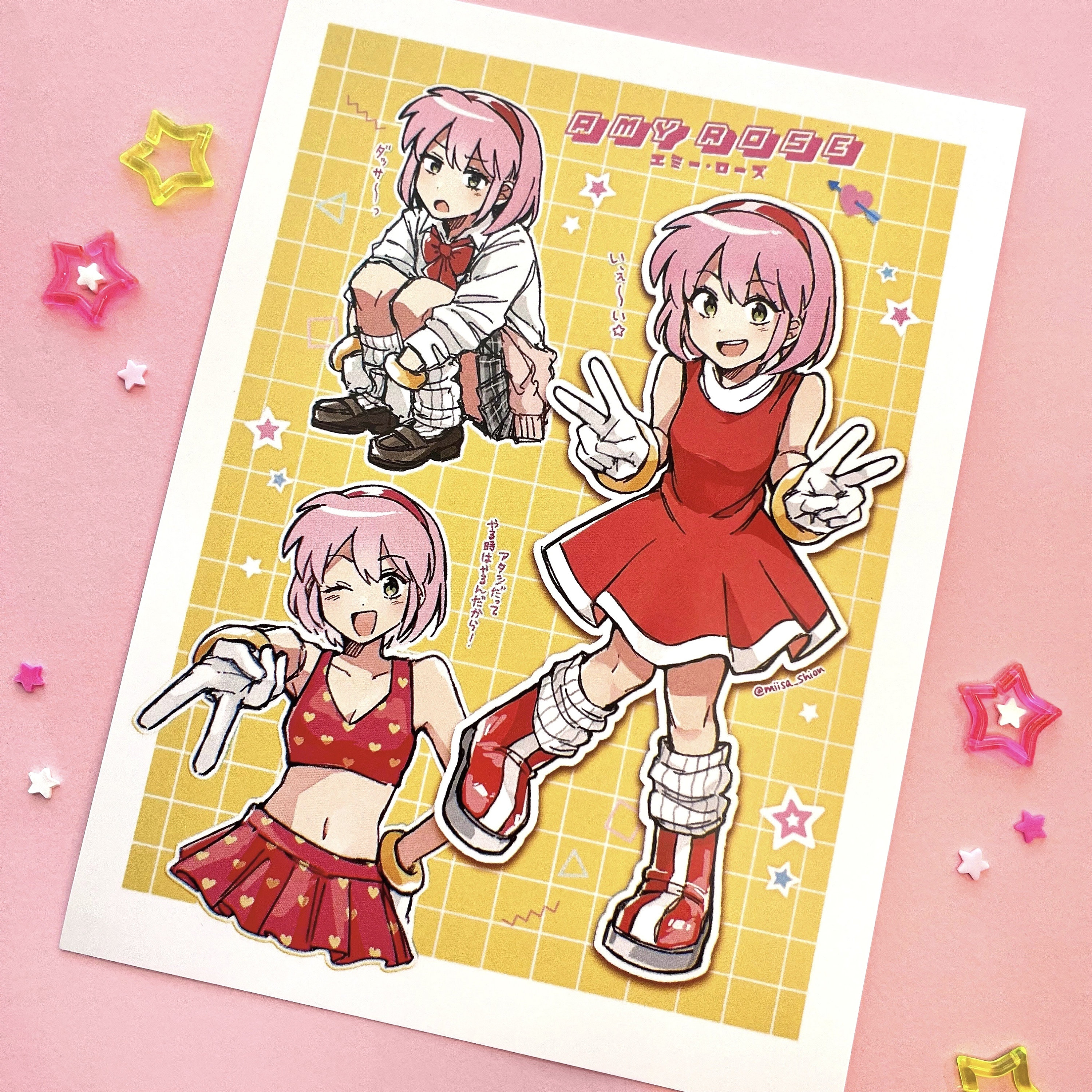 Gal Amy Rose Gijinka Print - Etsy