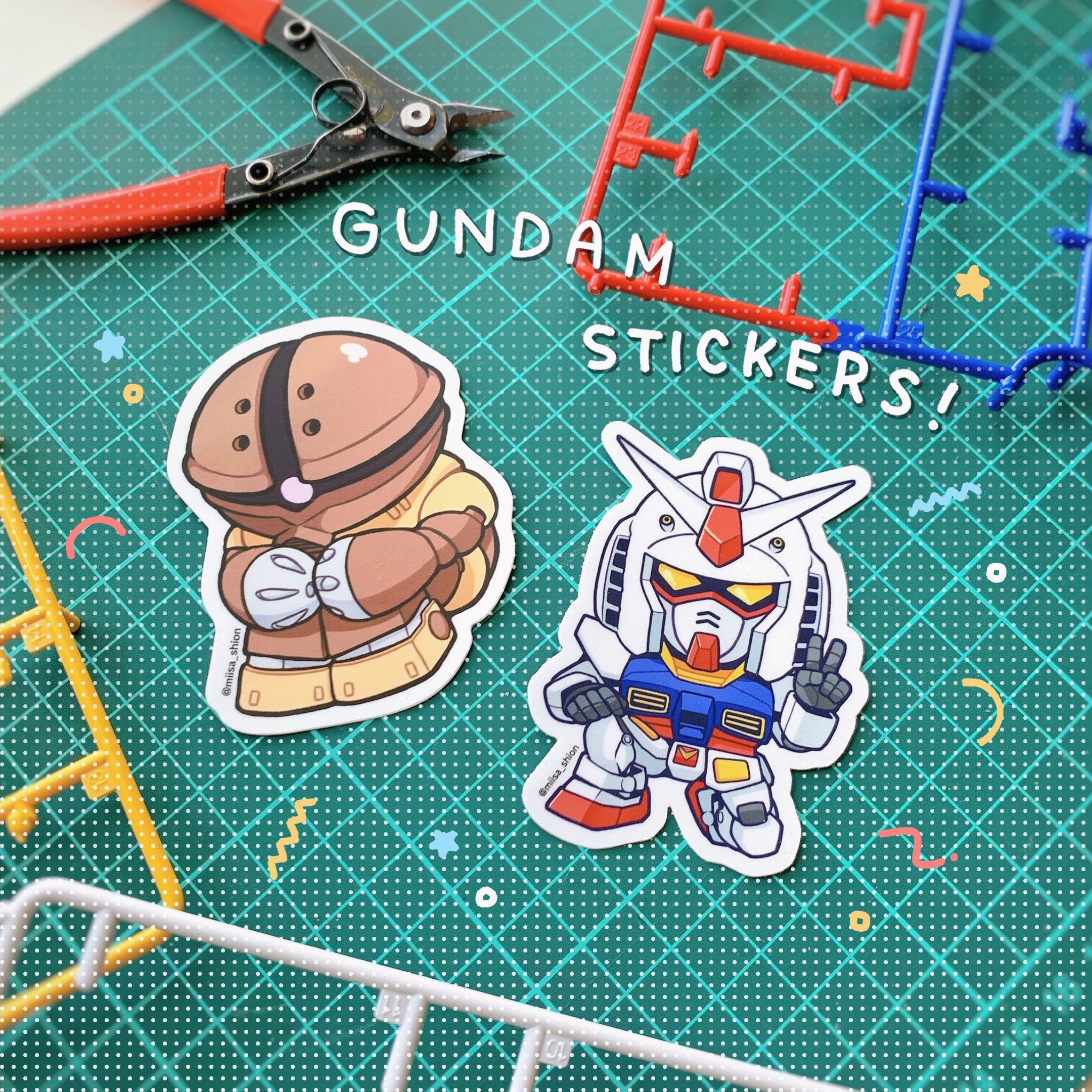 Gundam Stickers I RX-78-2 and Acguy