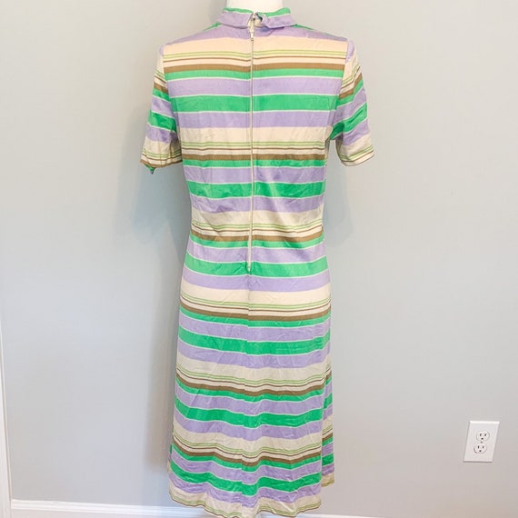 1960s striped dress | 60s mod dress - image 3