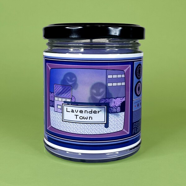 Lavender Town︱Pokemon-Inspired Lavender Scented Candle / Wax Melt︱Video Game Candle︱Fandom Candle︱Retro Flame Co