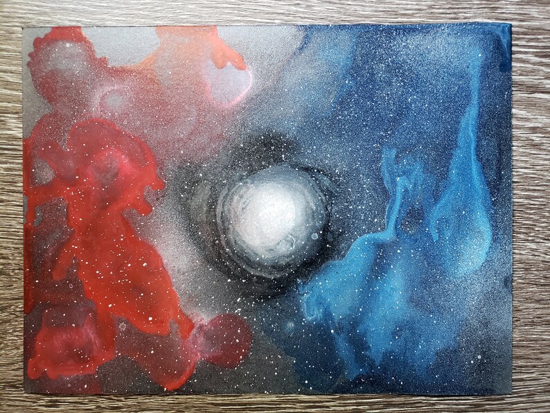 Spray paint nebula painting Etsy