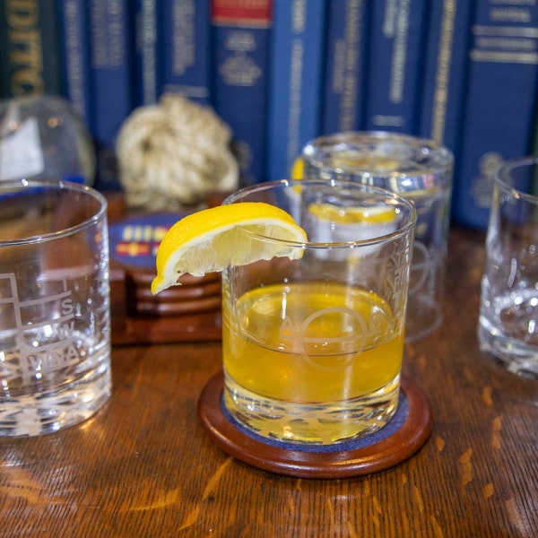 Nautical Plimsoll Marks Load Lines Cocktail Glass